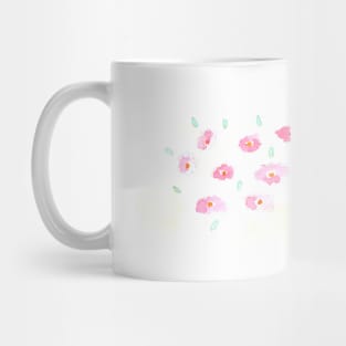 flowers, floral, gift, spring, summer, watercolor, illustration, painting, art, good mood, plant, bouquet, clearing Mug